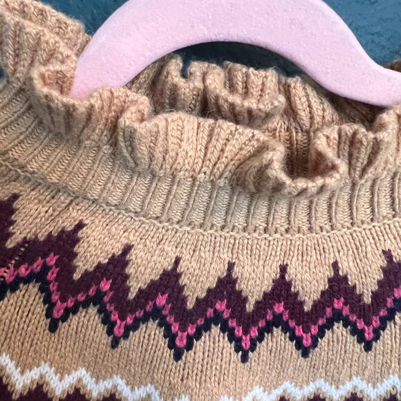 Janie and Jack Plum Sugar Ruffle Neck Sweater - Excellent Condition - Picture 5 of 8